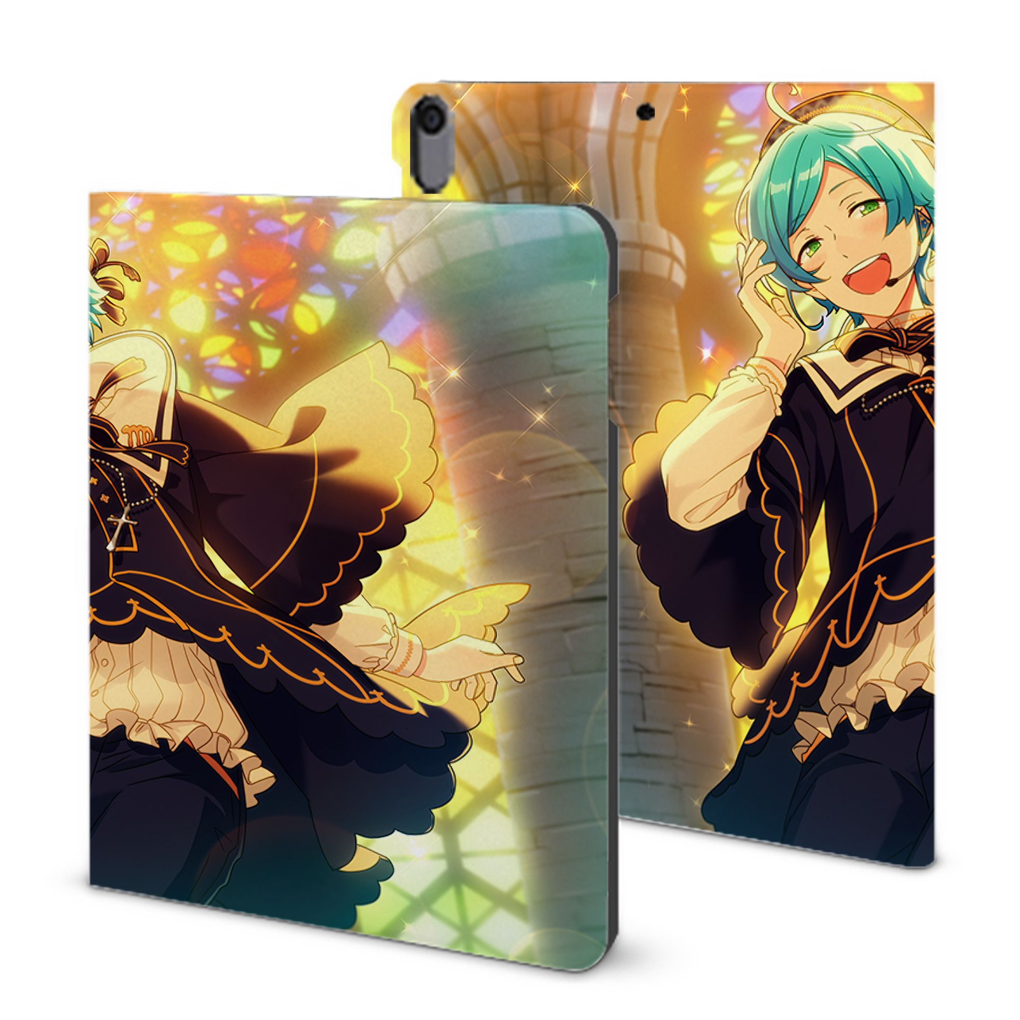 （画像用） あんさんぶるスターズ! Ensemble Stars IPad ケース ブック型 PUレザー TPU 耐衝撃 軽量 薄型 ペン収納なし 全面保護 IPad 各モデル対応